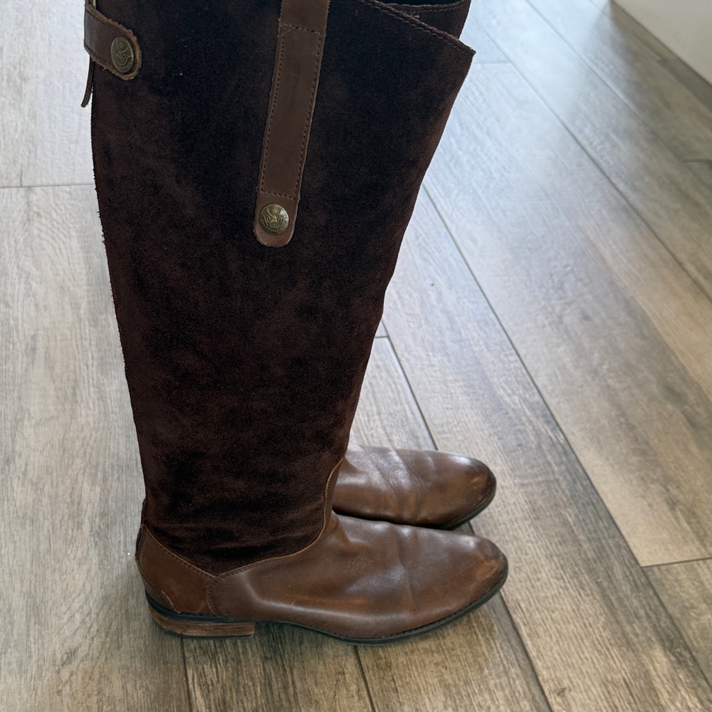 Sam Edelman Brown Suede and Leather Boots - Picture 9 of 13